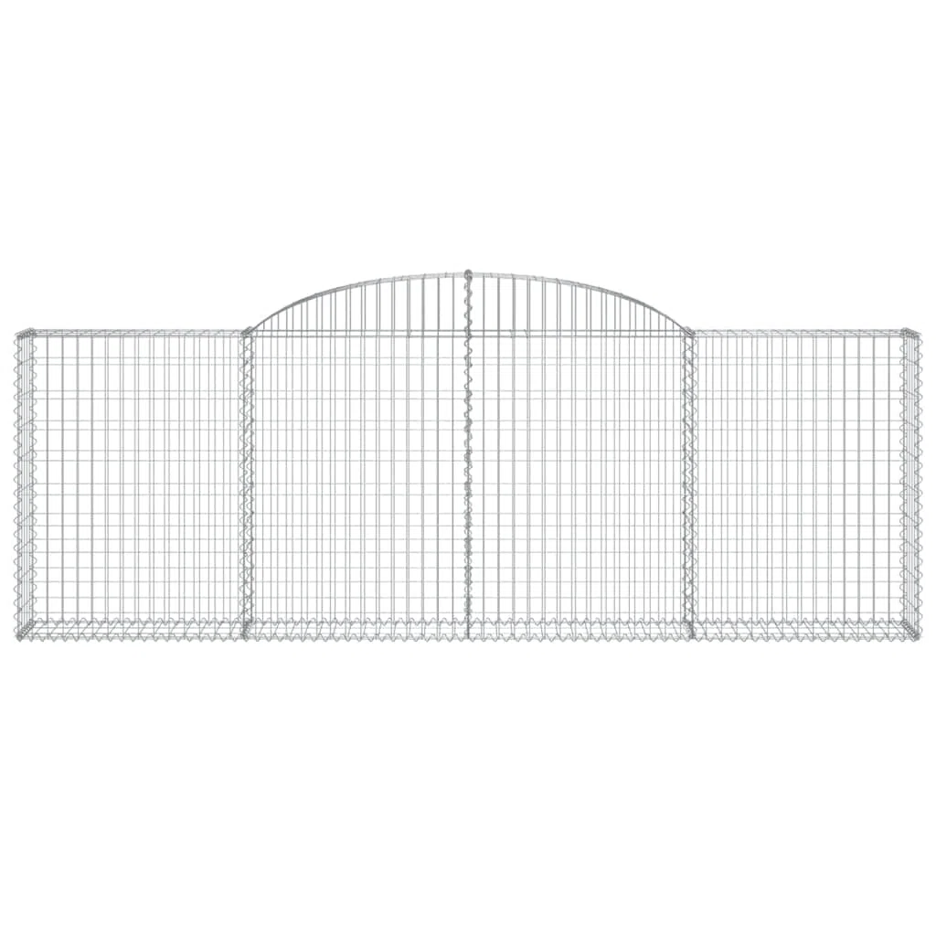 Kosze gabionowe łukowe 10 szt. 300x30x100/120 cm żelazo ocynkowane | Drut odporny na korozję 3,5 mm, haki wzmacniające, wypełnienie kamieniem lub żwirem, zastosowanie w ogrodzie na patio