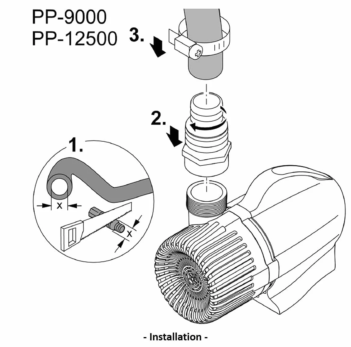 Pompa do oczka wodnego PP 9000 (9000 l/h) filtrująca strumieniowa