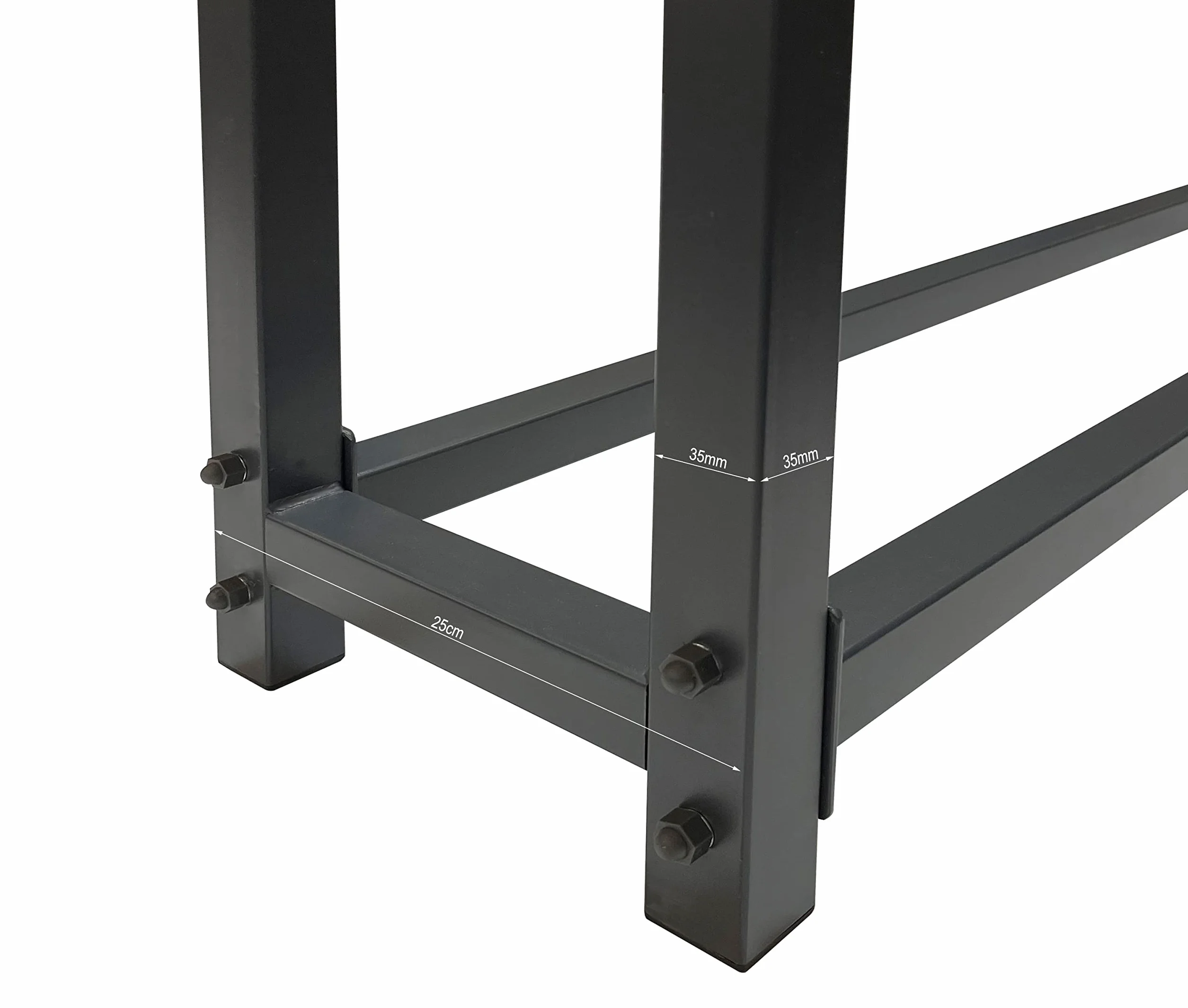 Regał na drewno kominkowe antracyt 200 x 25 x 115 cm stojak na drewno opałowe