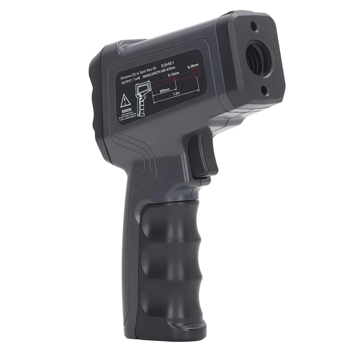 Qcwwy Podręczny Pistolet Temperaturowy dla urządzeń Domowych, Urządzenie Pomiarowe Temperatury Ciepła LCD 50-1600 ℃