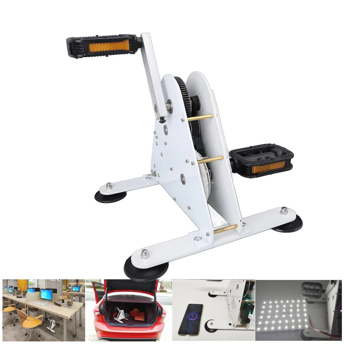 Fabater 100 W Przenośne Generatory Strumienia Pedału do działań Zewnętrznych i Sytuacji Awaryjnych z Generatorami Rękodzieła Interfejsu USB do Wycieczek Kempingowych i Rybackich