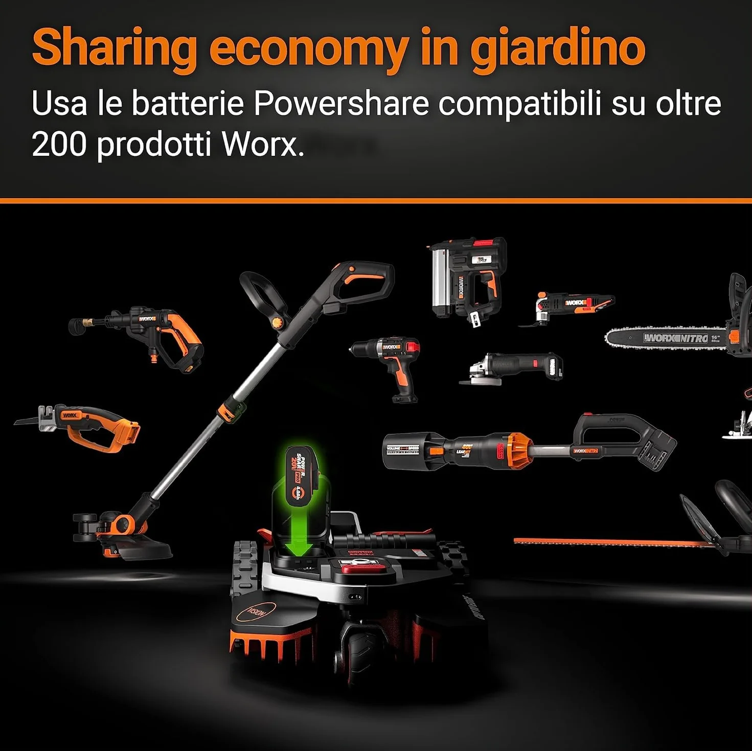 Worx Landroid Vision Robot Koszący, Czarny/Pomarańczowy, 1300 m²