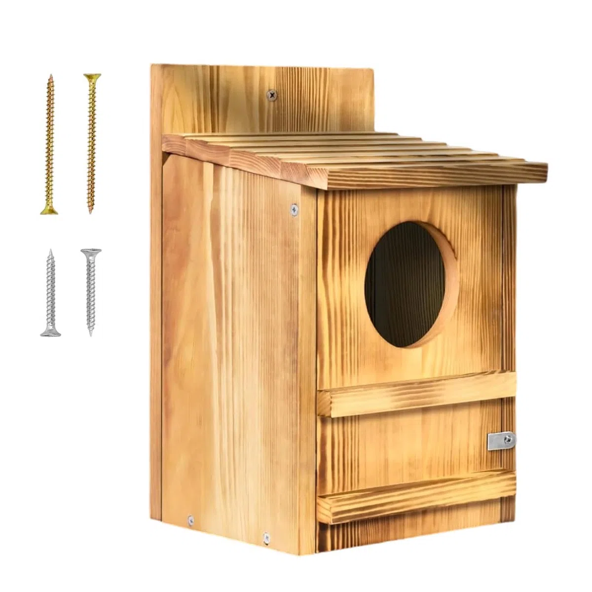 Sowie budki zewnętrzne Wodoodporne schronienie 36,8 x 22,8 cm z ptasią | Drewniana Lęgowa Dla Ptaków Ze Śrubami Montażowymi Na Podwórko, Do Ogrodu, Na Drzewo,