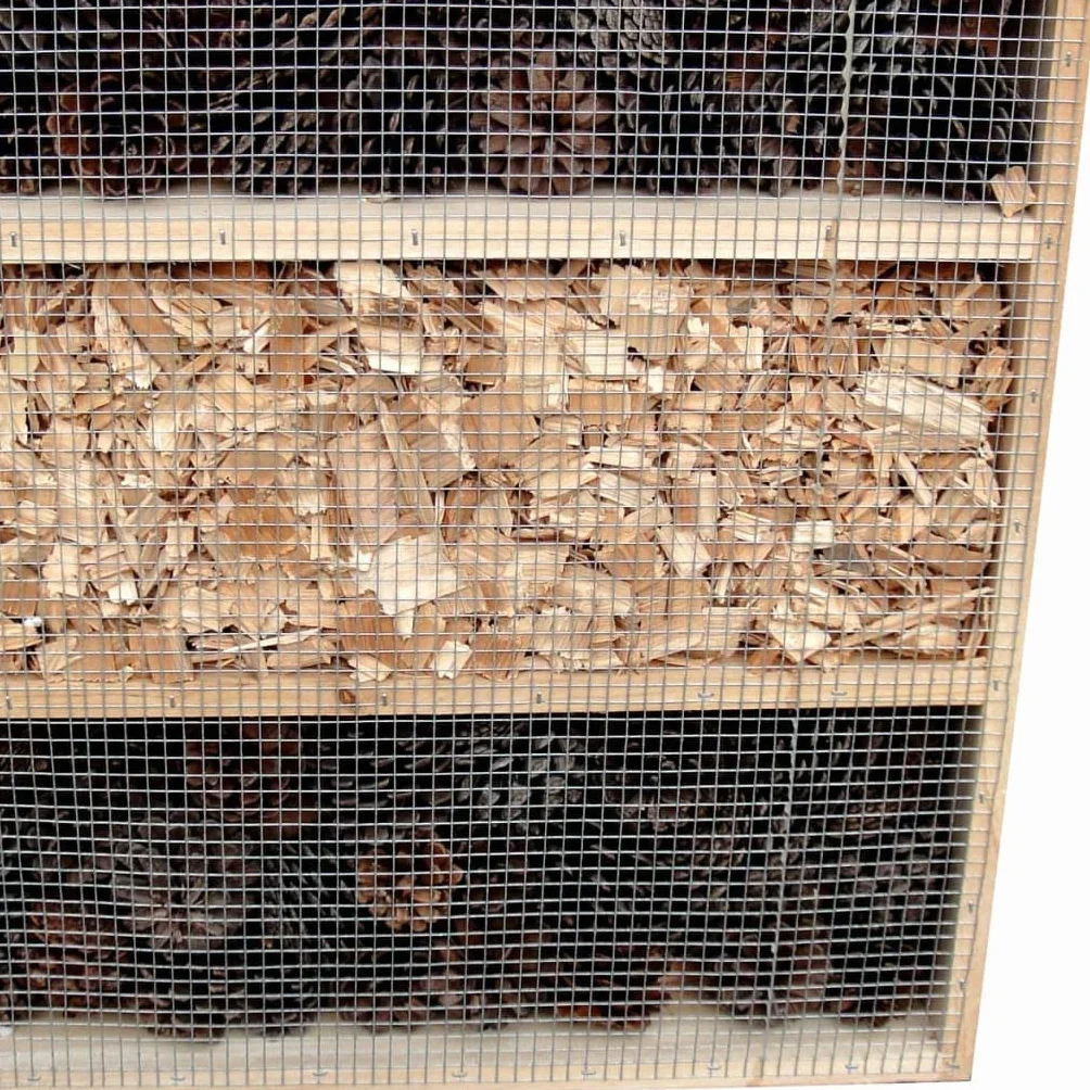 Insect Hotel, lite drewno, odporny na warunki atmosferyczne, domek dla motyli i dzikiej przyrody, budka lęgowa i schronienie, do ogrodu, na balkon, taras, 45,5 x 15 x 99 cm