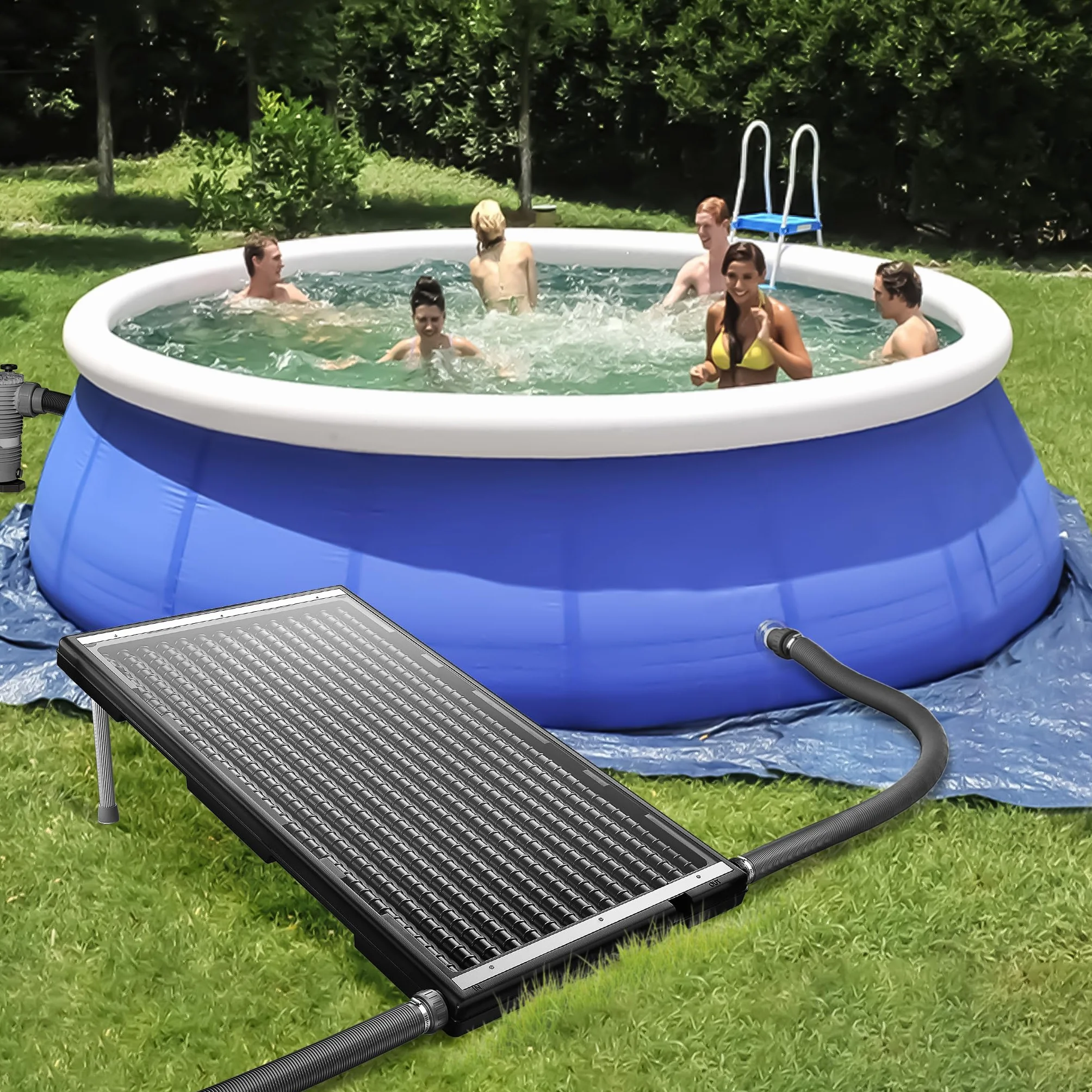 Aufun Kolektor słoneczny do basenu 110x69x14 cm 10000 l/h 38 mm