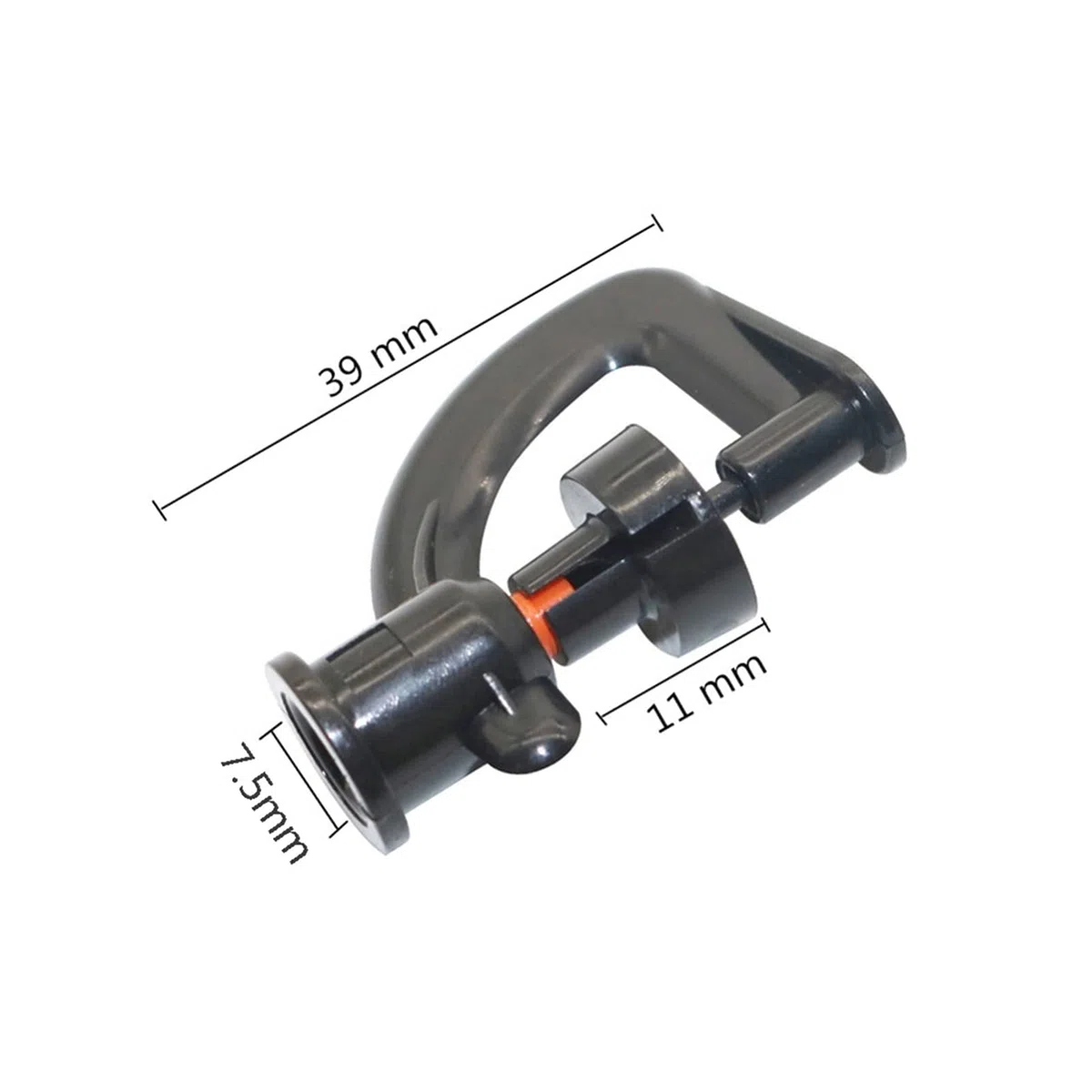 Ogrodowy system nawadniania trawnika zraszacz ogrodowy zraszacz do paznokci w ogrodzie obrotowy w kształcie litery G wąż 4/7 mm zraszacz do nawadniania rolniczego 100 sztuk