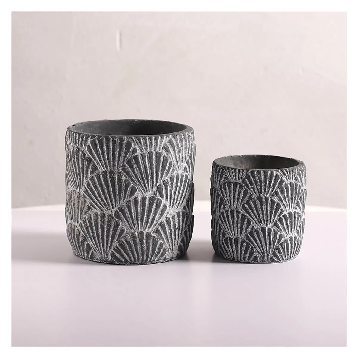 Klasyczna doniczka na rośliny cementowe z otworem drenażowym, odpowiednia do ogrodu, na storczyki i fiołki (12 x 12 cm)