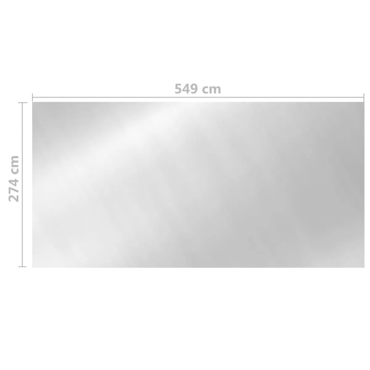 Pokrowiec na basen srebrny 549 x 274 cm PE, pokrowiec na basen, odporny na promieniowanie UV i rozdarcie, do basenu-93095