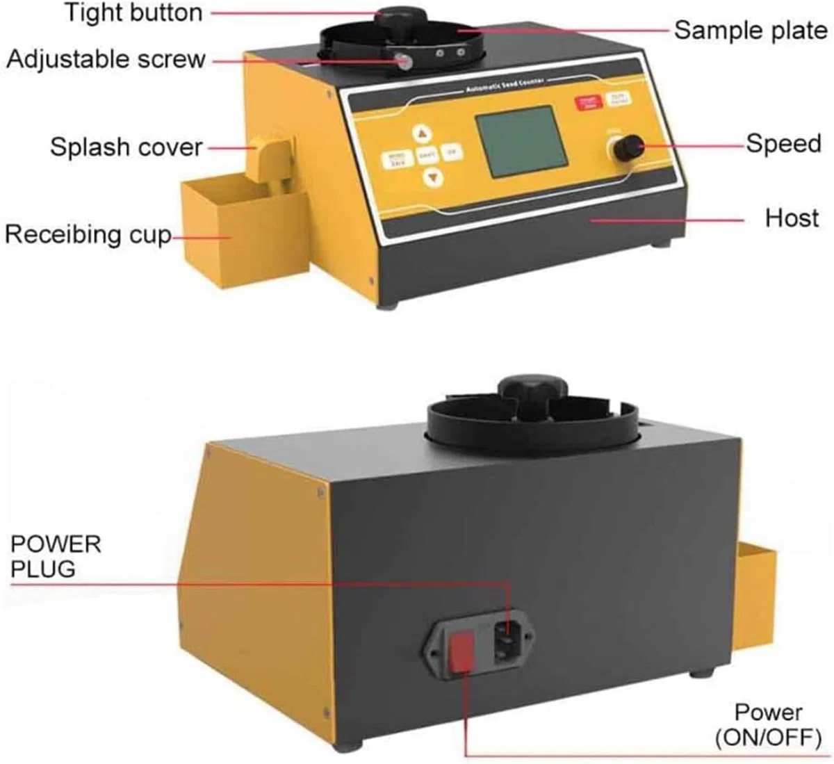 Automatyczna maszyna do liczenia nasion, elektroniczny licznik nasion ryżu z ekranem LCD, narzędzia do liczników rolniczych, regulowana prędkość dla ziarna kukurydzy sojowej