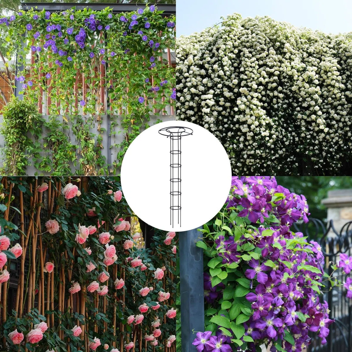 Pergola do wspinaczki dla roślina | 210 cm pergola ogrodowa do doniczkowych roslin | metalowa kolumna do pnących roślin | kratka do wspinaczki "zrób to sam" do doniczek