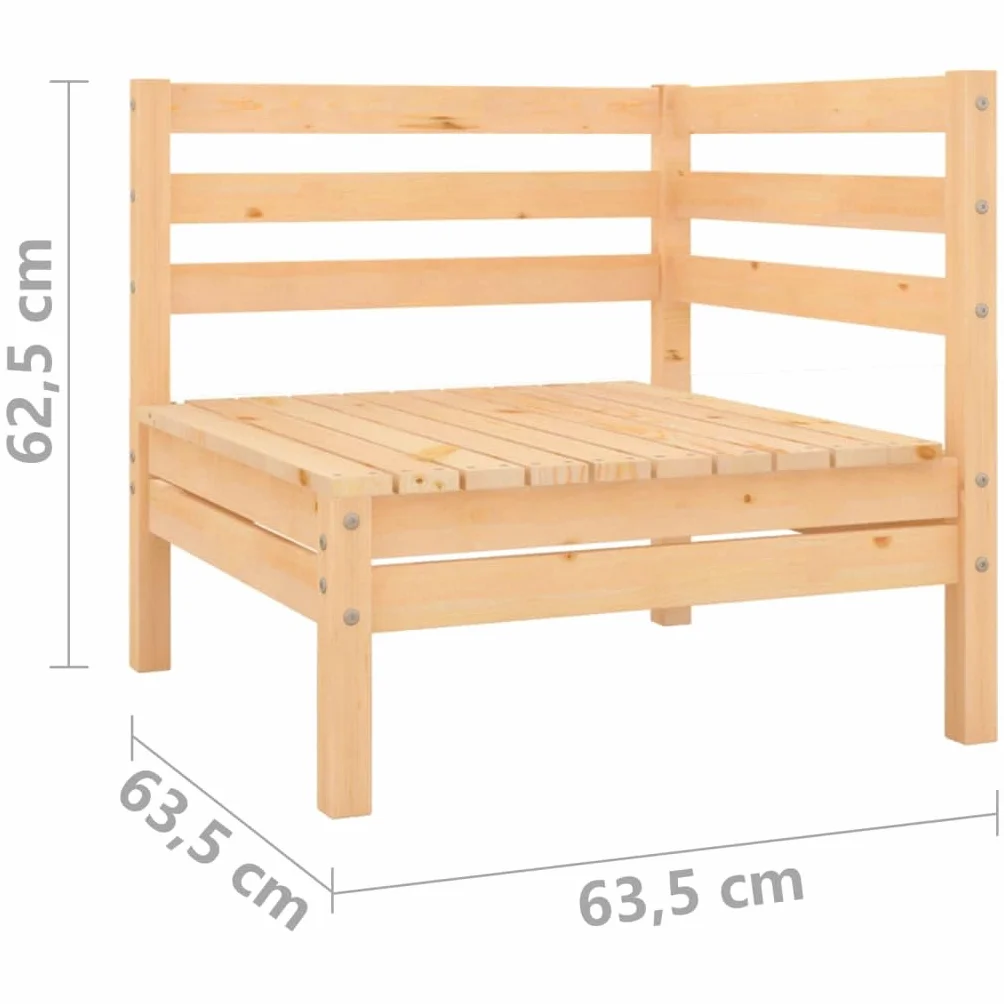 vidaXL 2-osobowa sofa ogrodowa, lite drewno sosnowe