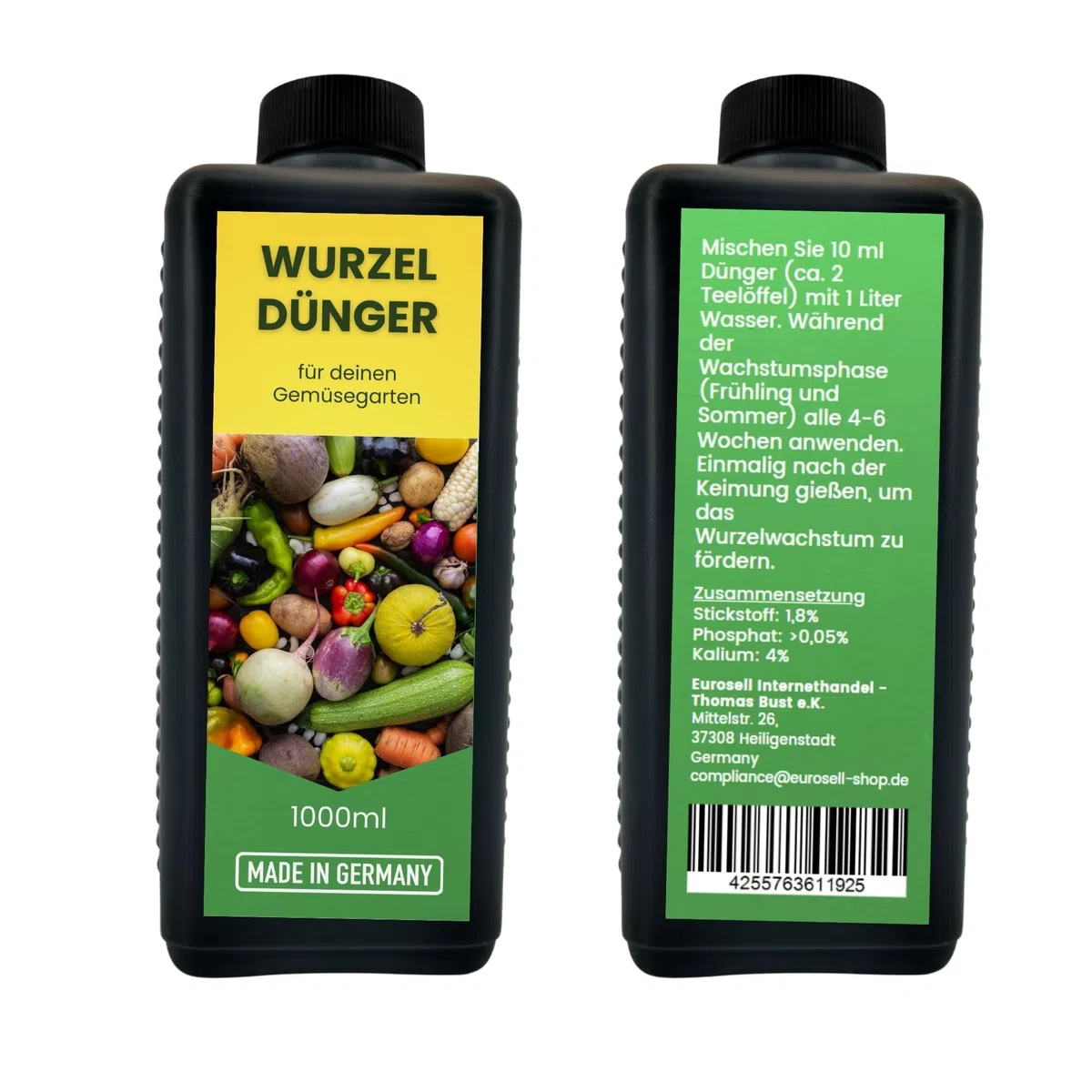 TronicXL 1 l koncentrat nawozu warzywnego + 40 litrów ziemi, nawóz do korzeni, warzyw korzeniowych, warzyw, nawóz płynny 1000 ml, 1 litr, nawóz do warzyw korzeniowych, marchew, sałata, por