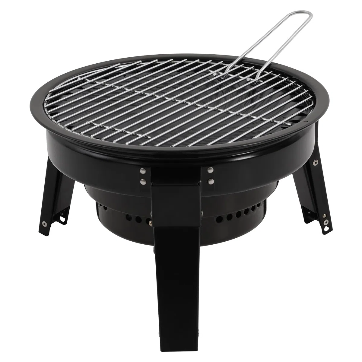 Przenośny grill na węgiel drzewny, mały, składany grill kempingowy, grill piknikowy, grill kempingowy z akcesoriami do grillowania i torbą do przenoszenia, na piknik, do ogrodu, na taras