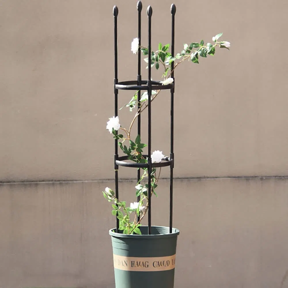 Ogrodowa krata dla pnączy, Klatki na pomidory - 140 cm, 170 cm, 200 cm wysokości, regulowana metalowa kratownica, podpora do roślin, kwiatów i warzyw(9.8"/25cm Dia. X 55"/140cm H)