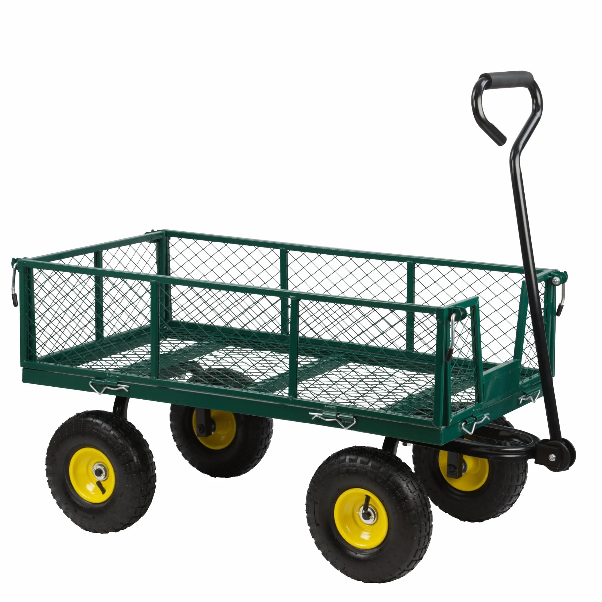 Zelsius Wózek ogrodowy 350 kg 105 l składany zielony/żółty