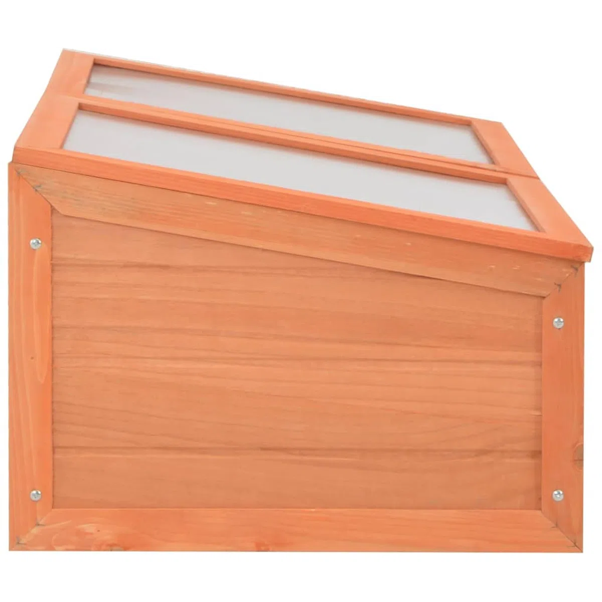 Inspekt 100 x 50 x 34 cm, z drewna i płyty PC, wytrzymała szklarnia z pokrywą na zawiasach, idealna do ochrony przed mrozem młodych roślin na wiosnę