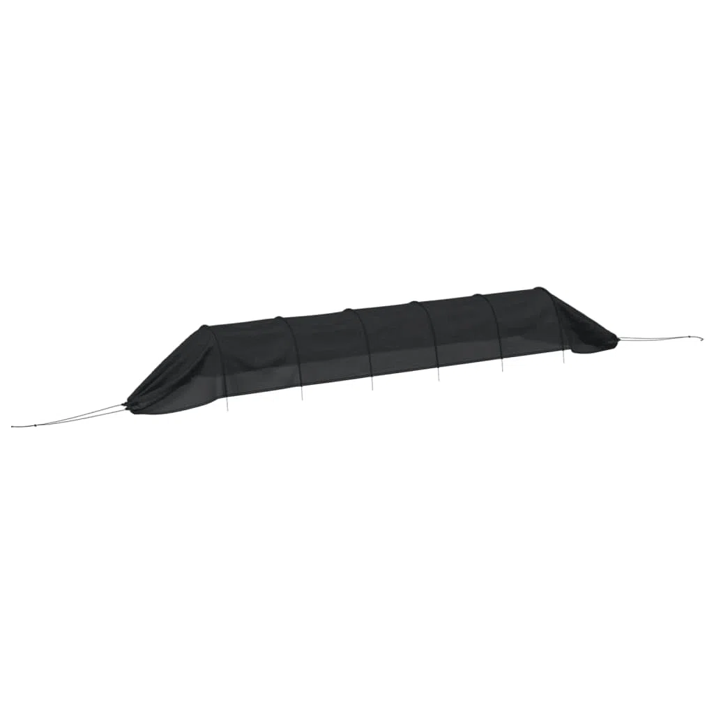 Tunel ogrodowy z czarnej siatki 300 x 50 x 48,5 cm, stal i polietylen, tunel na rośliny warzywne z 6 metalowymi nitkami i dwoma zatyczkami, chroni uprawy przed owadami