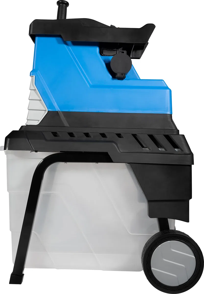 Güde 94375 GH 2800 Super Silent rozdrabniacz ogrodowy (2800 W, silnik indukcyjny, pojemnik 55 l, maks. grubość gałęzi: 45 mm, cichy), kolor niebieski