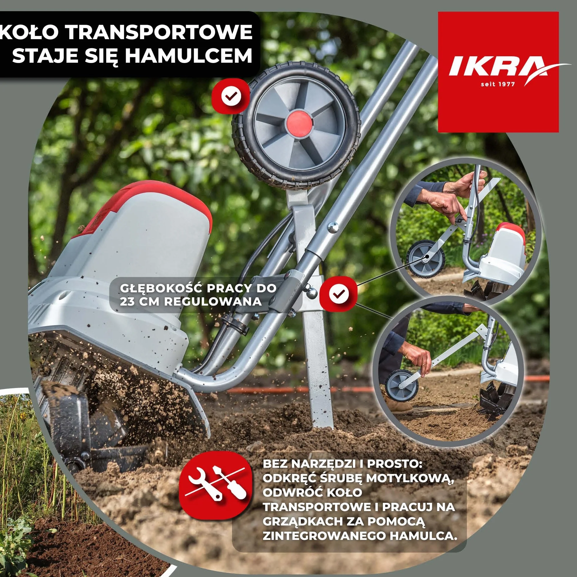 IKRA Glebogryzarka elektryczna IEM 800 S 800 W 30 cm