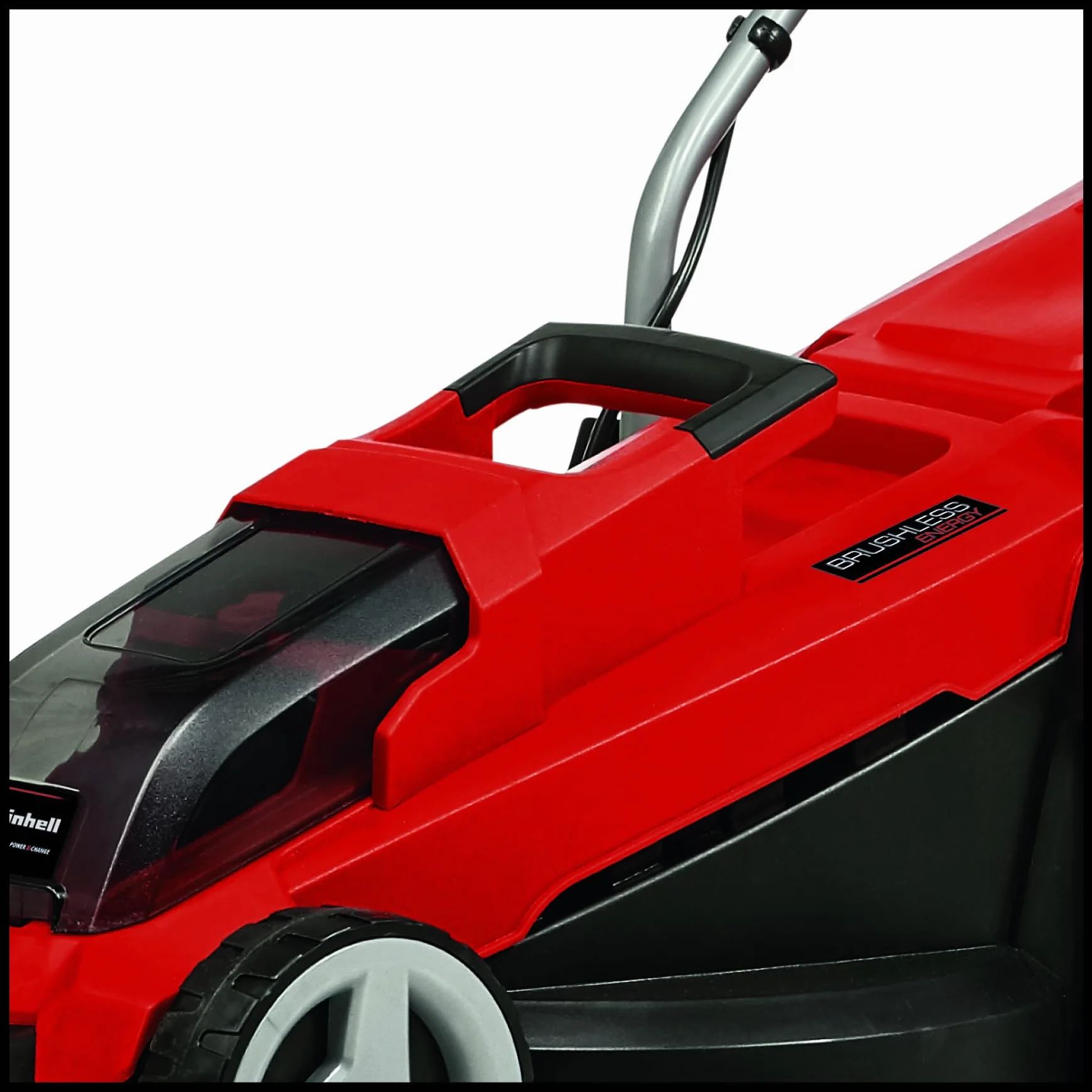 Einhell Kosiarka akumulatorowa GE-CM 18/32 Li Power X-Change (Li-ion, 18 V, szerokość koszenia 32 cm, silnik bezszczotkowy, 3-stopniowa regulacja wysokości koszenia, bez akumulatora i ładowarki)