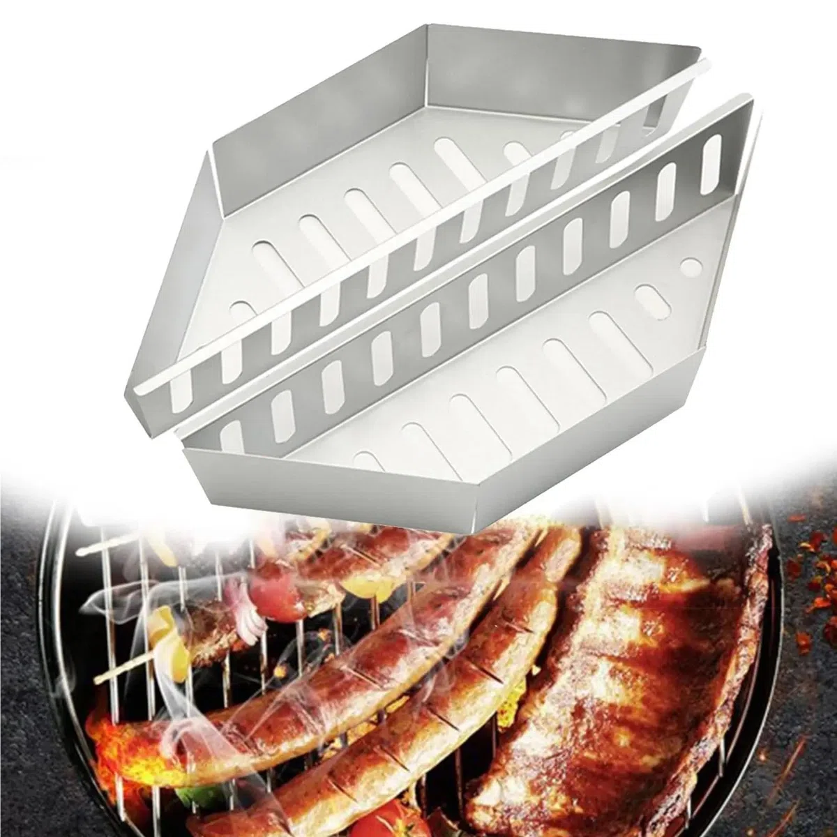 Wytrzymałe uchwyty na brykiet na grill, kemping i piknik, przenośny uchwyt na węgiel drzewny do grillowania na świeżym powietrzu