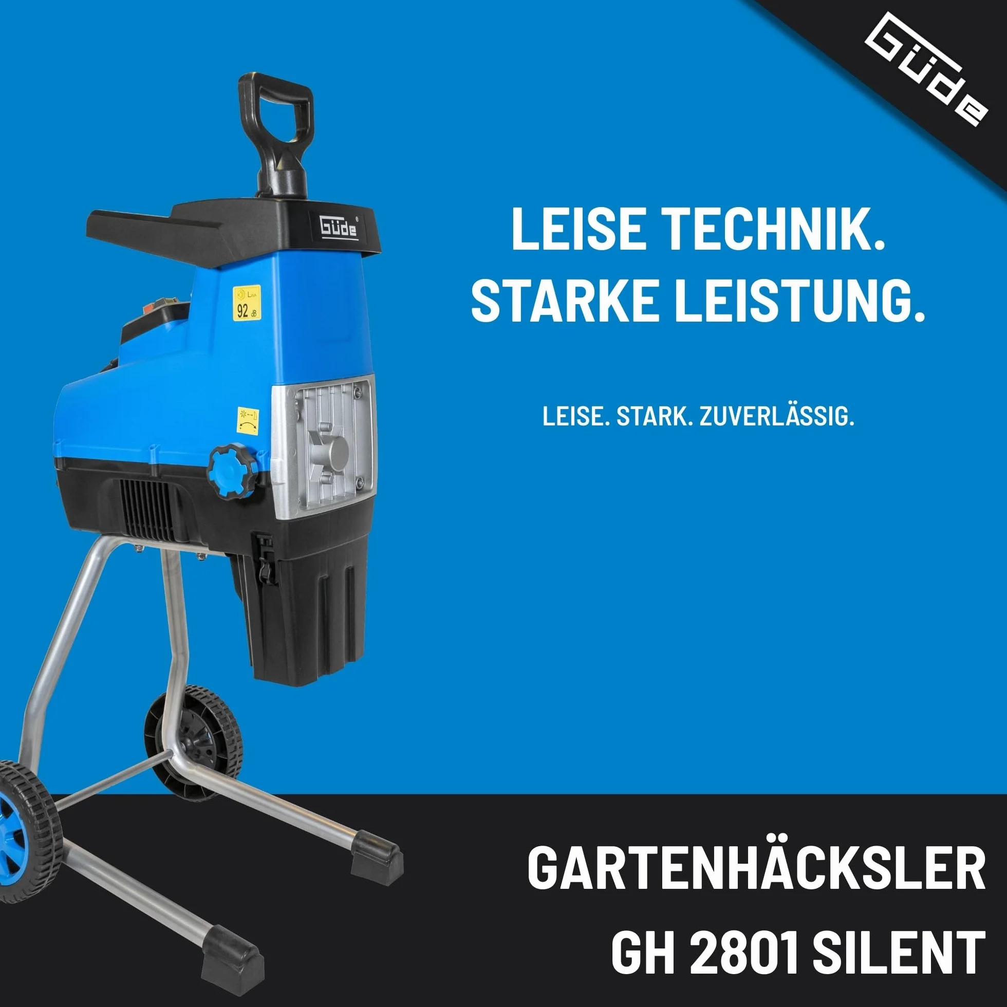 Güde GH 2801 SILENT sieczkarnia ogrodowa 2800 W 44 mm 30 l