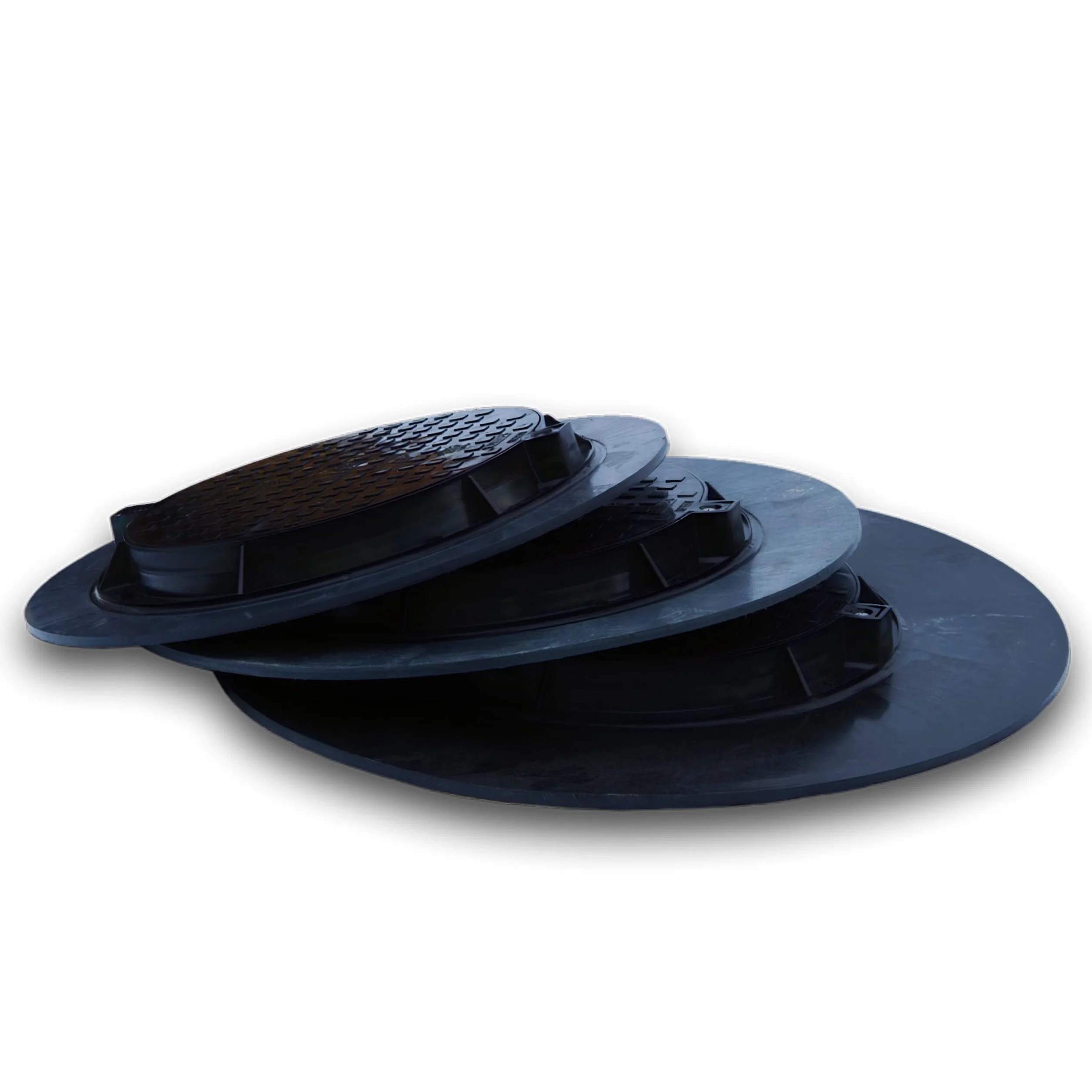 Varile 1100 mm XXL pokrywa włazu z tworzywa sztucznego, uniwersalna pokrywa gully, pokrywka cysterna (czarna)