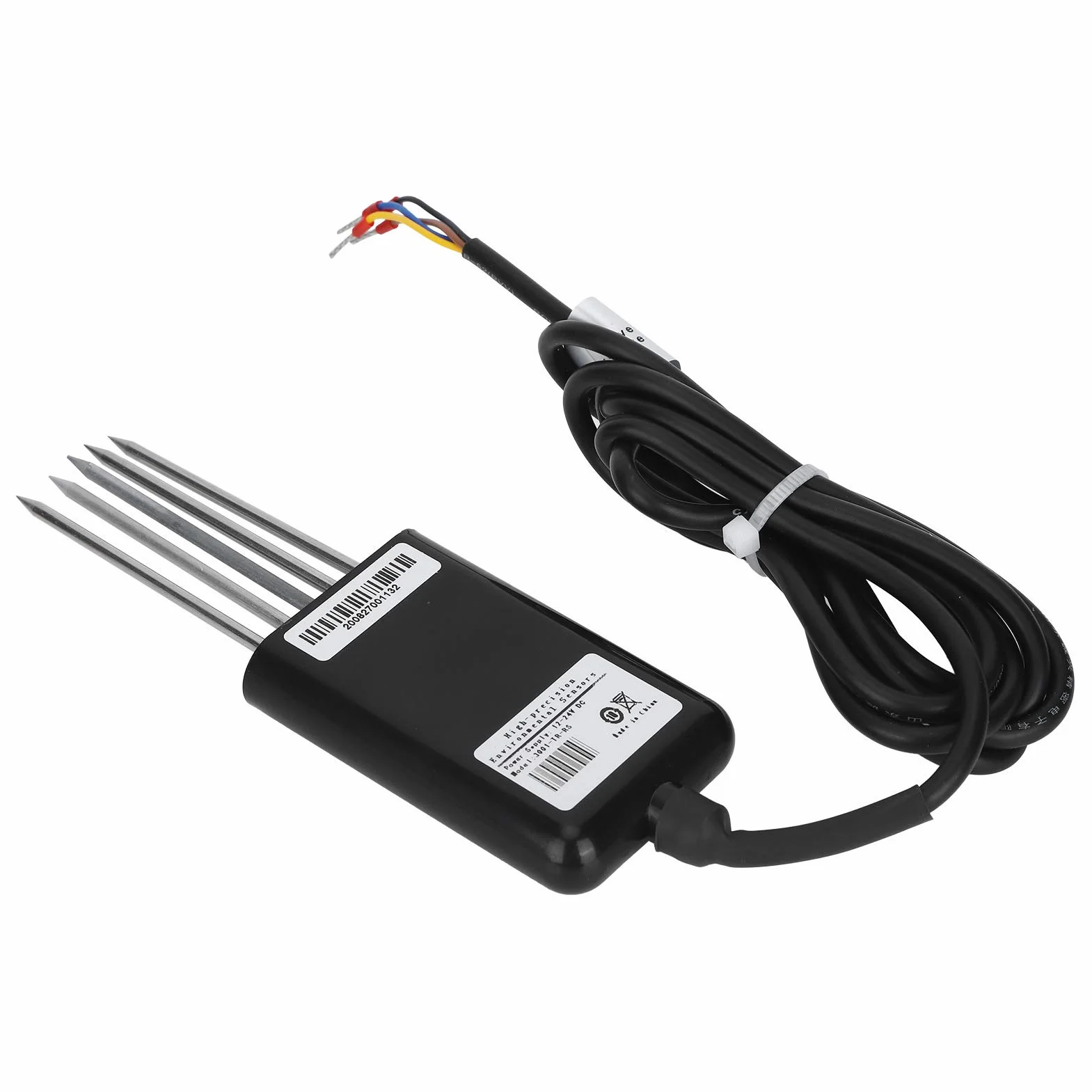 Czujnik Gleby Tester pH NPK Wilgotności EC Przewodności Temperatury IP68 13,8x4,5 cm Plastik Stal Żywica Epoksydowa