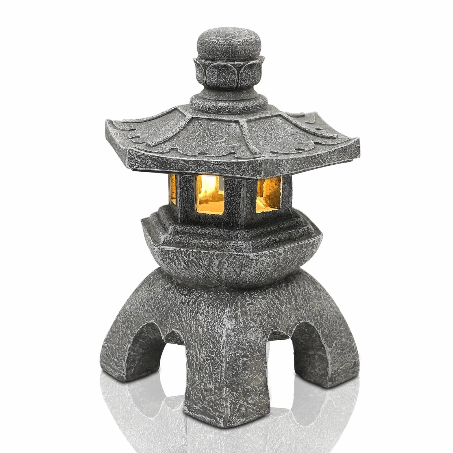 Yeomoo Solarna pagoda dekoracyjna latarnia solarna wodoszczelna do ogrodu tarasu balkonu