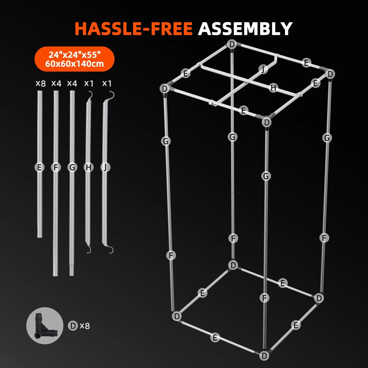Spider Farmer Growbox namiot do uprawy 60x60x140 cm