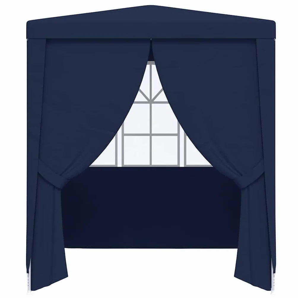 Namiot imprezowy ze ściankami, 2x2 m, niebieski, 90 g/m²