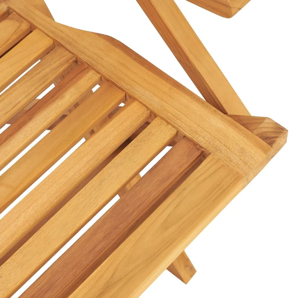 5-częściowy zestaw ogrodowy z litego drewna tekowego ze składanymi krzesłami, na taras, balkon i do ogrodu, odporny na warunki atmosferyczne zestaw do jadalni ze stołem, zestaw do siedzenia