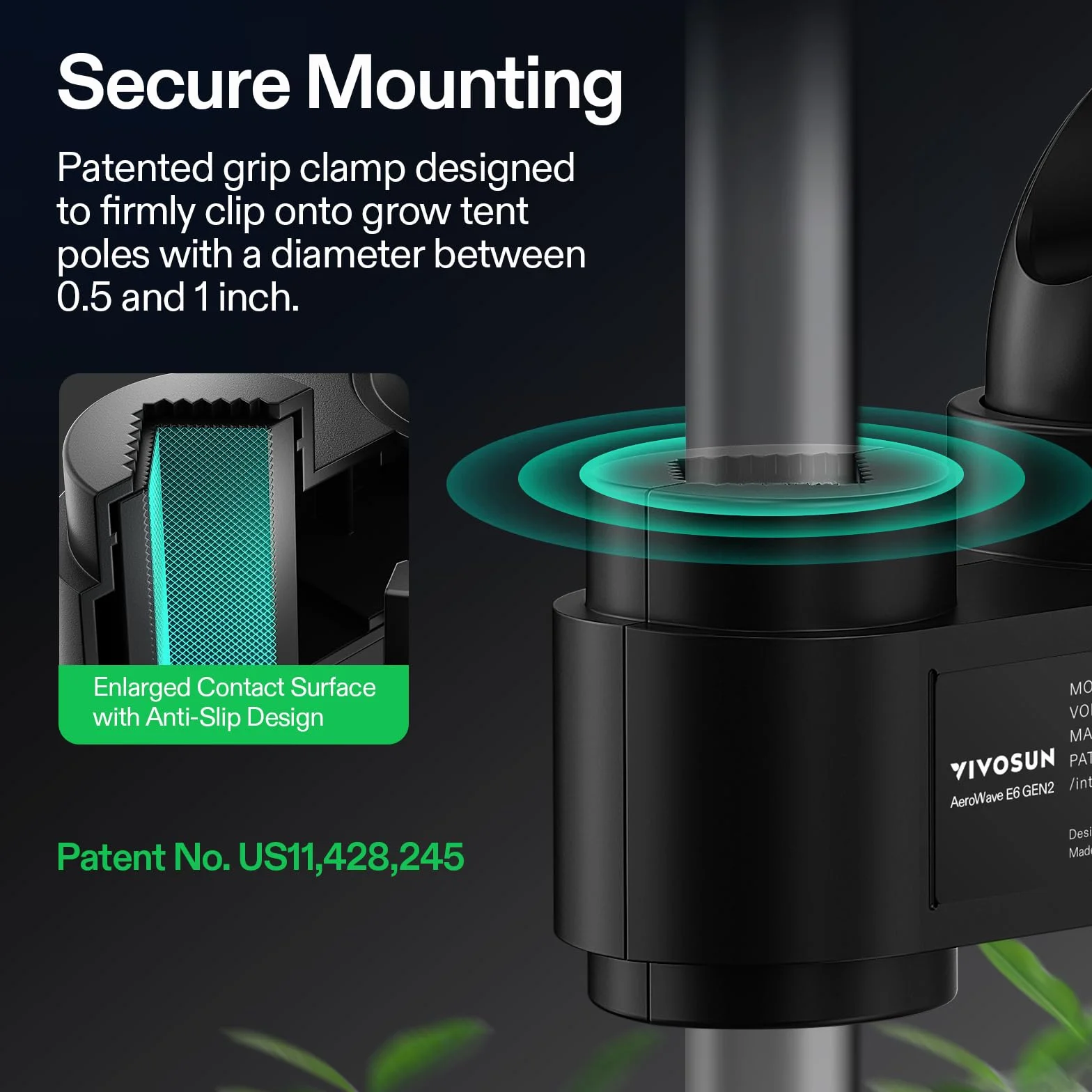 VIVOSUN AeroWave E6 wentylator z klipsem 6 cali, inteligentne sterowanie WiFi