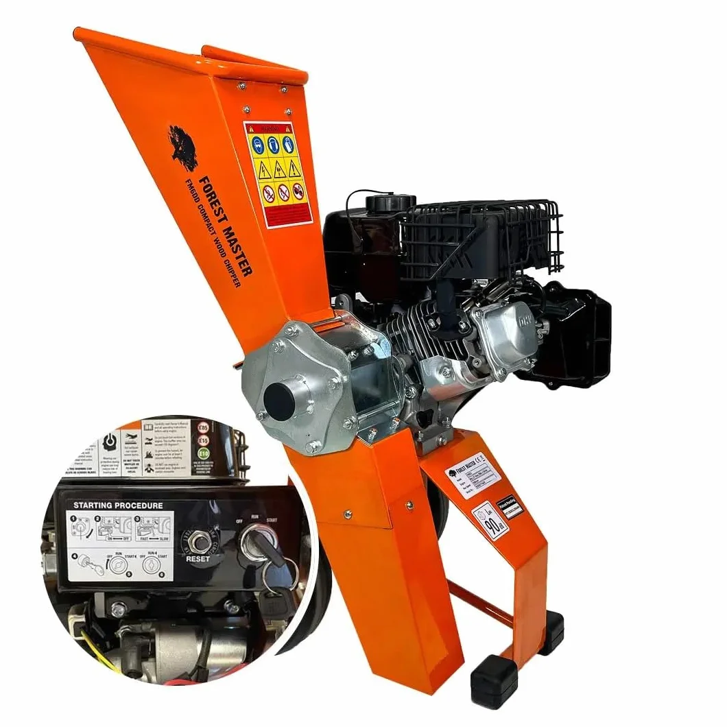 Forest Master FM6DDES-MUL 6HP Benzynowy rębak do drewna i niszczarka ogrodowa z rozrusznikiem elektrycznym