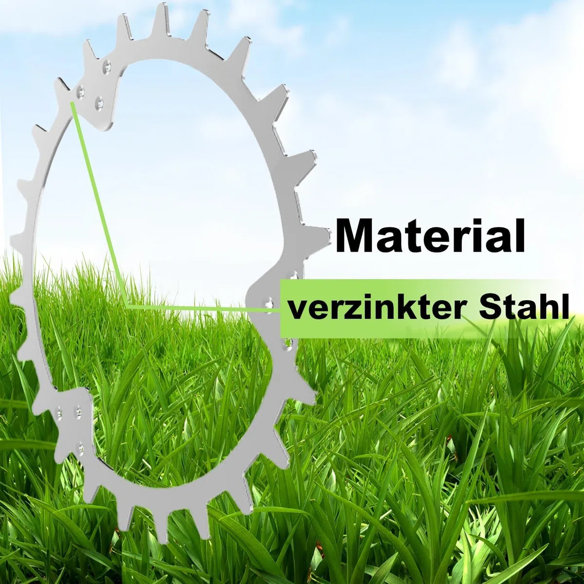 RIVERSHINE Kolce ze stali ocynkowanej, kompatybilne z kosiarkami Husqvarna Automower 305 (od roku produkcji 2016)/310/315, rozmiar koła 215 mm, do poprawy trakcji, z 21 śrubami