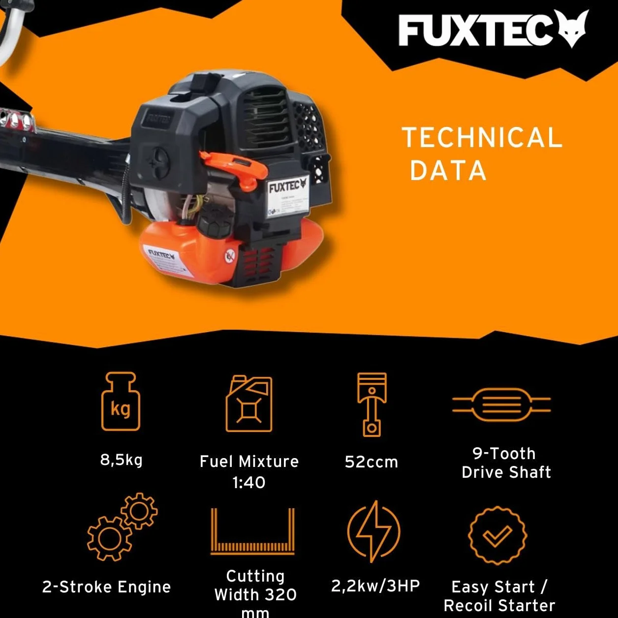 Podkaszarka Spalinowa FUXTEC FX-PS152 52 cm³ 3 KM