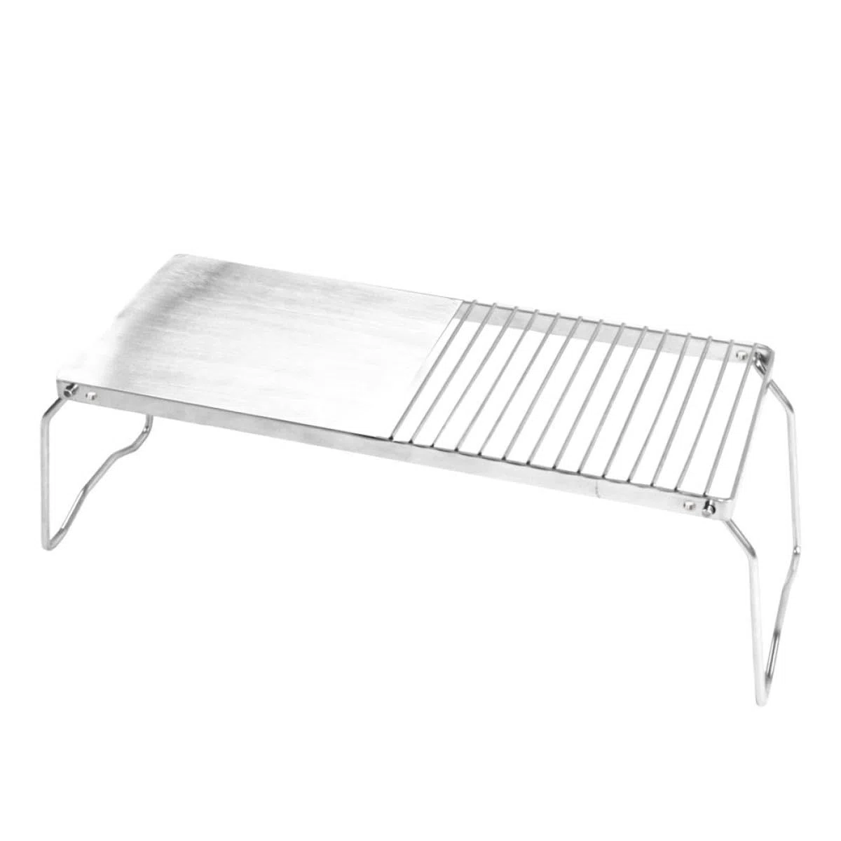 Przenośny składany stojak do grillowania ze stali nierdzewnej – mini narzędzie do grillowania na świeżym powietrzu na kemping piknik i do użytku na podwórku – kompaktowe i akcesoria do grillowania