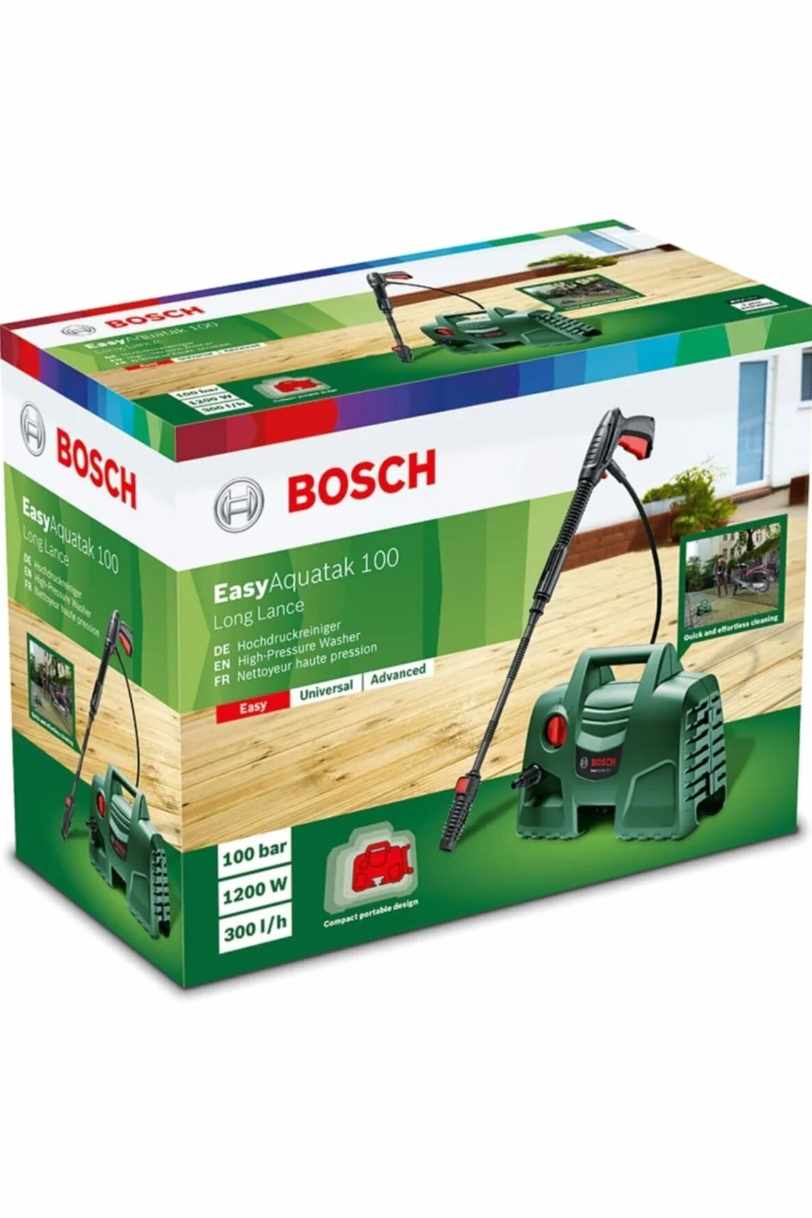 Bosch EasyAquatak 100 Myjka Wysokociśnieniowa 1200 W 5 m 300 L/godz