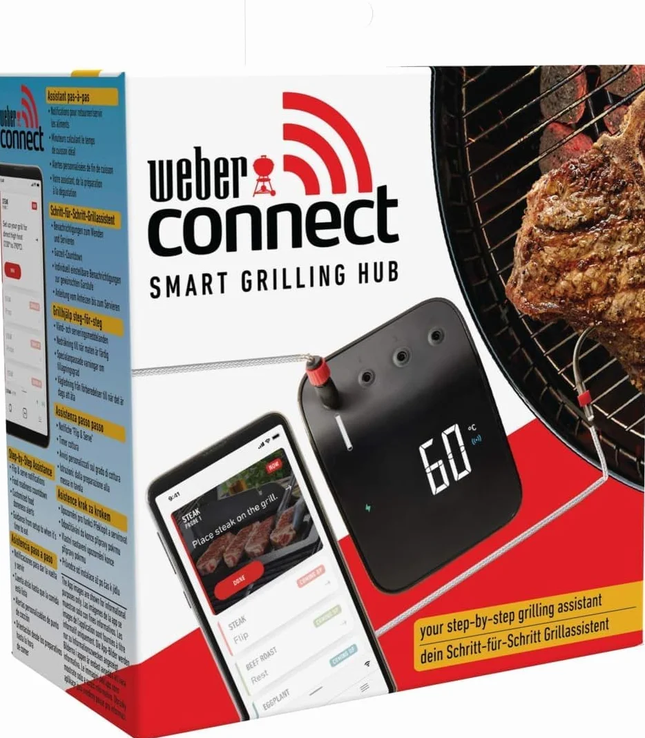 Weber Connect Smart Grilling Hub inteligentny termometr do mięsa Bluetooth, 4 sondy