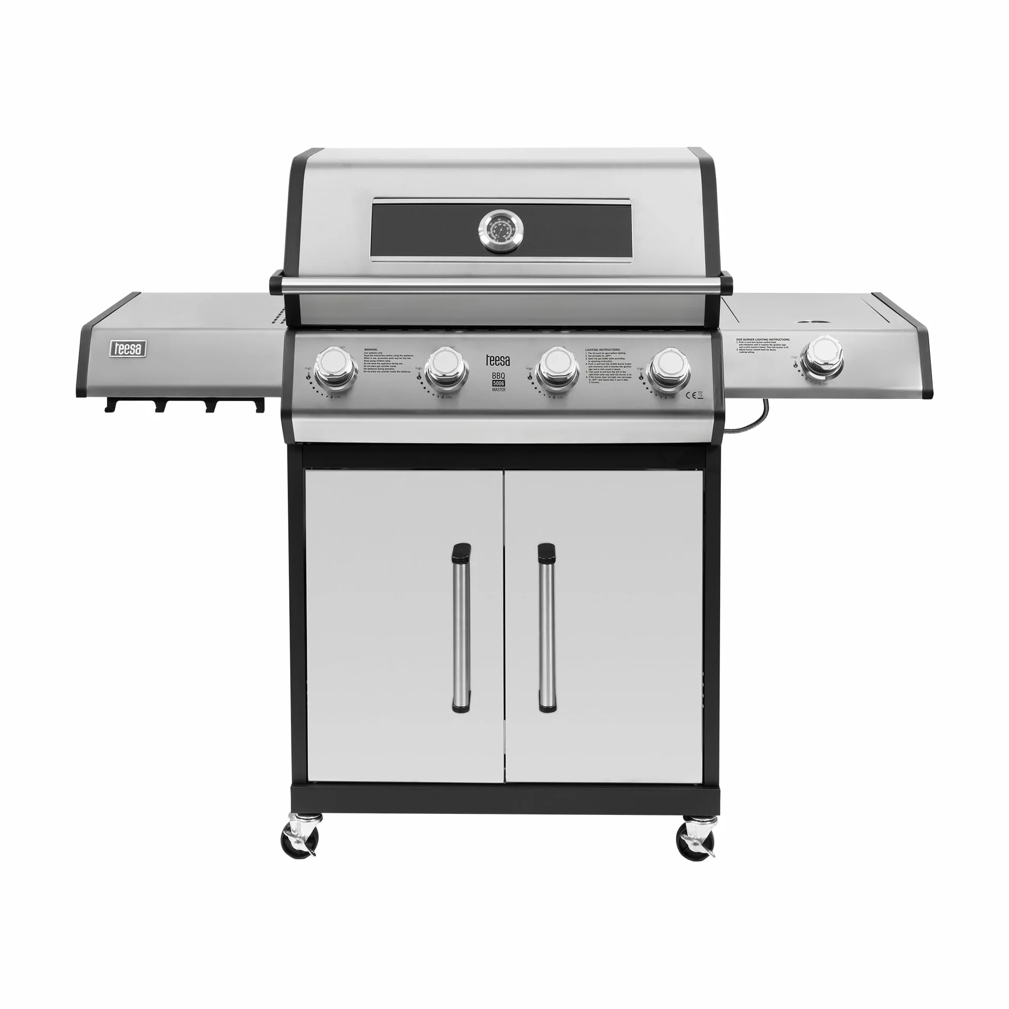 Teesa Grill Gazowy Ogrodowy BBQ MASTER 5 Palników 17kW Termometr