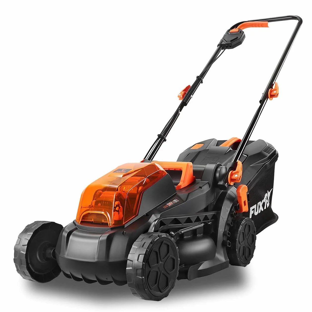 Kosiarka akumulatorowa FUXTEC 40V (2x20V) E1RM20 z akumulatorem litowo-jonowym 2x20V 2Ah i podwójna ladowarka - szerokosc koszenia 33 cm, zmienna wysokosc koszenia