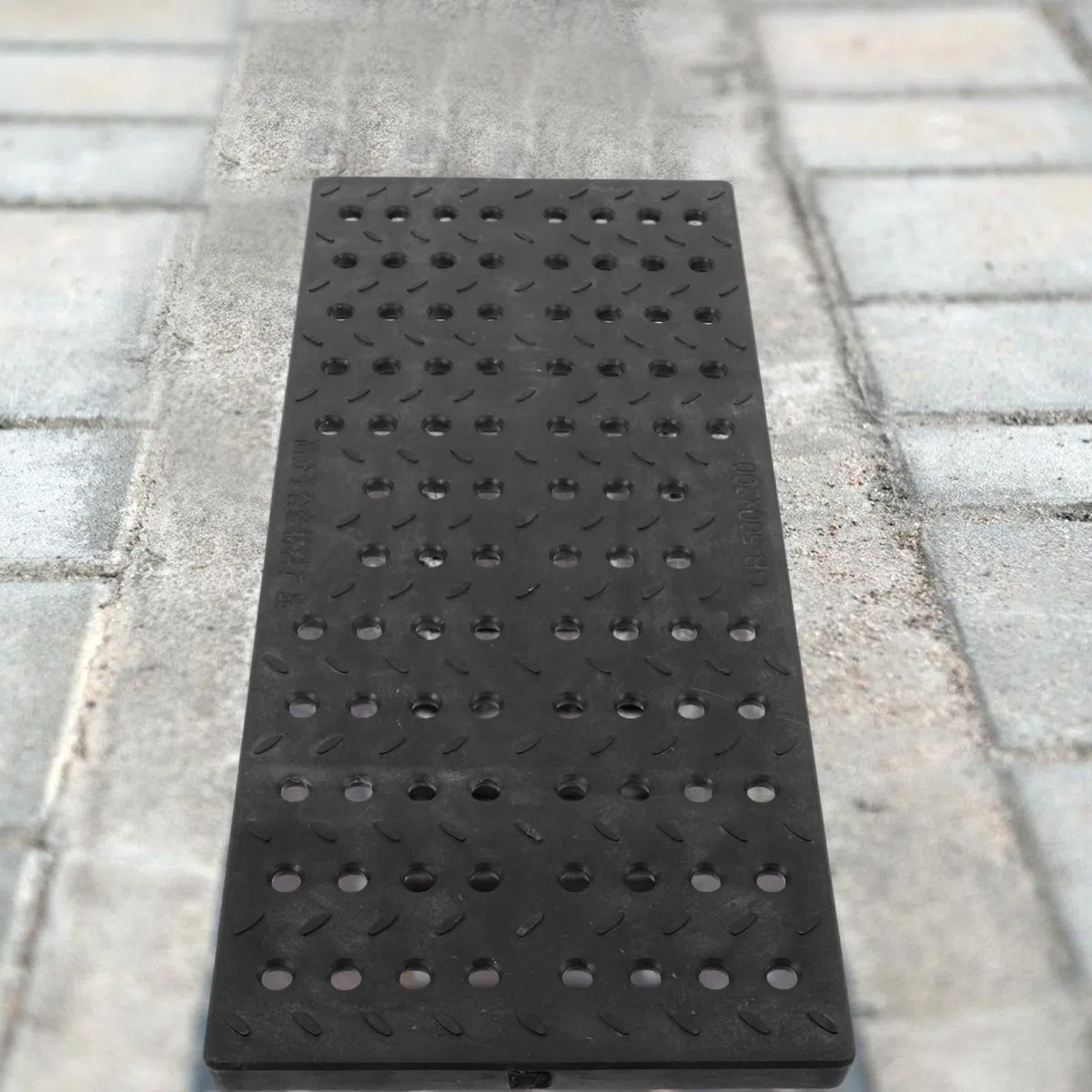 Osłona rusztu odpływowego wykopu zewnętrznego, 200 x 500 mm, plastikowe akcesoria do kanalizacji podjazdu i garażu, wymienna kratka kanałowa do wydajnego zarządzania wodą na zewnątrz