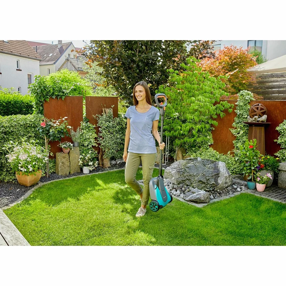 Gardena Kosiarka akumulatorowa HandyMower 22/18V P4A – bez akumulatora, do trawników do 50m²