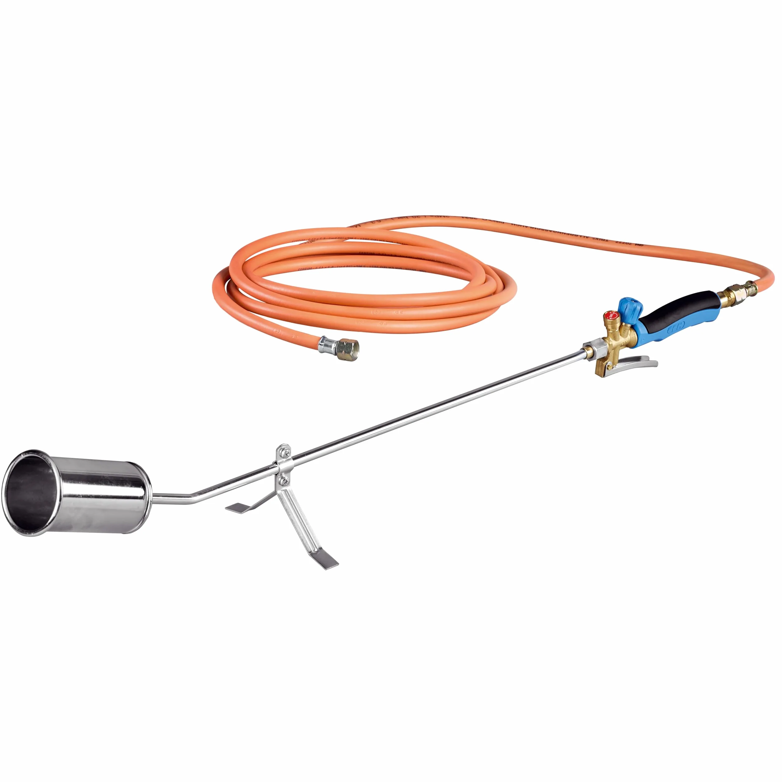 CFH Palnik Profi PA 079 – w zestawie gumowy wąż gazowy 3/8", palnik do chwastów, podłączenie do butli gazowych, idealny do usuwania chwastów oraz prac przy produkcji smoły i folii stawowej, certyfikat