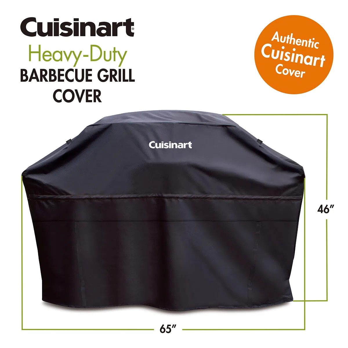 Cuisinart Cgc-60b Wytrzymała powłoka grillowa, 152,4 cm, czarna 65-calowa czarna