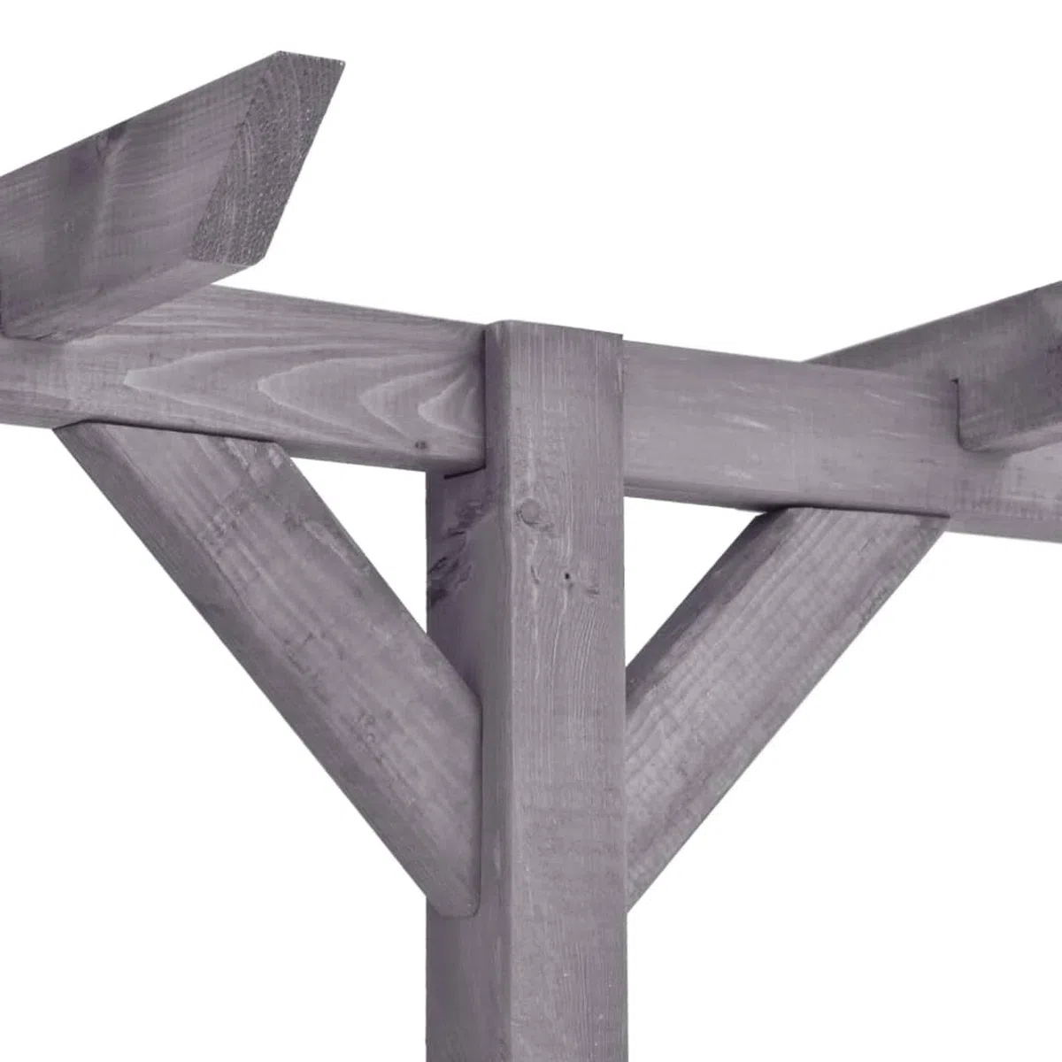 Pergola ogrodowa na zewnątrz, drewniana pergola na patio, szara altanka, 400 x 40 x 205 cm, sosna, idealna na podwórko, stylowa pergola do przestrzeni zewnętrznych