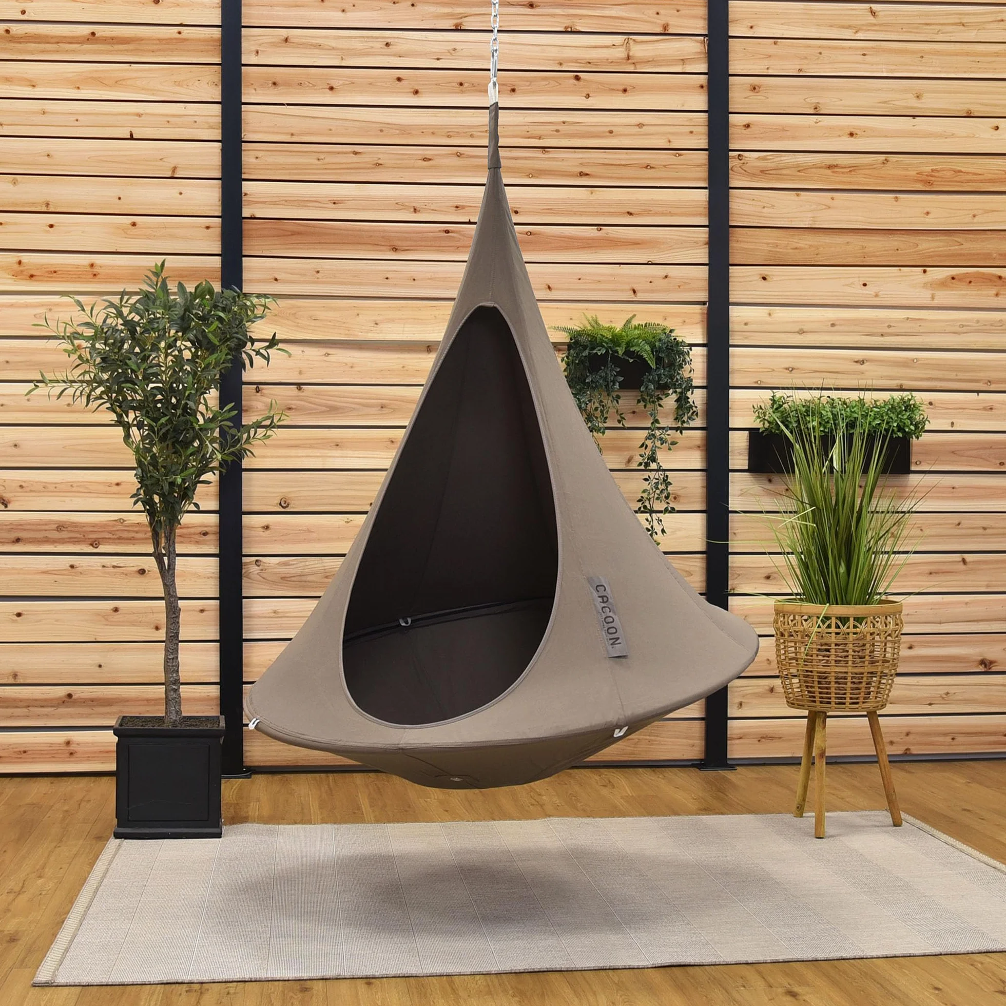 Cacoon fotel wiszący 120cm Taupe