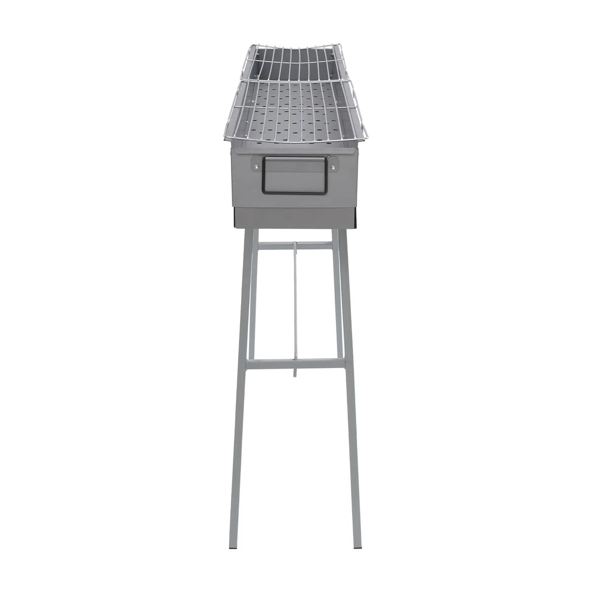 Przenośny grill na węgiel drzewny, składany grill kempingowy, przenośny, składany, 100 x 18 cm, na kemping, piknik, do ogrodu i na plażę, do użytku dla 5-10 osób