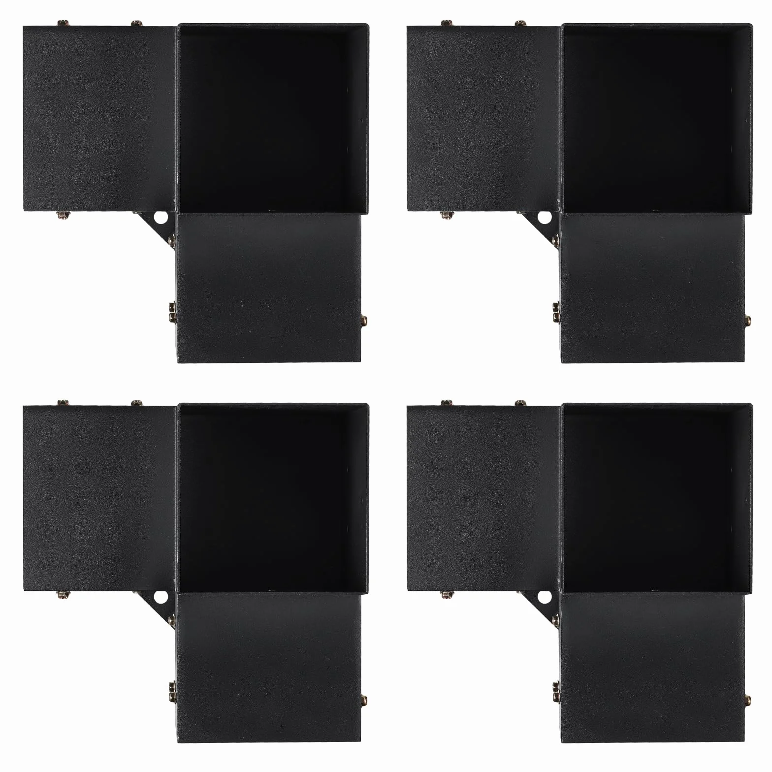 VEVOR Kit Staffe per Pergola 15x15 cm Supporto per Pali in Legno da Carpenteria 4 Staffe Angolari a 3 Vie Kit per Travi Fai da Te per Gazebo, Pergolati da Patio, Cabine, Kit Staffe per Pergola 4 pz