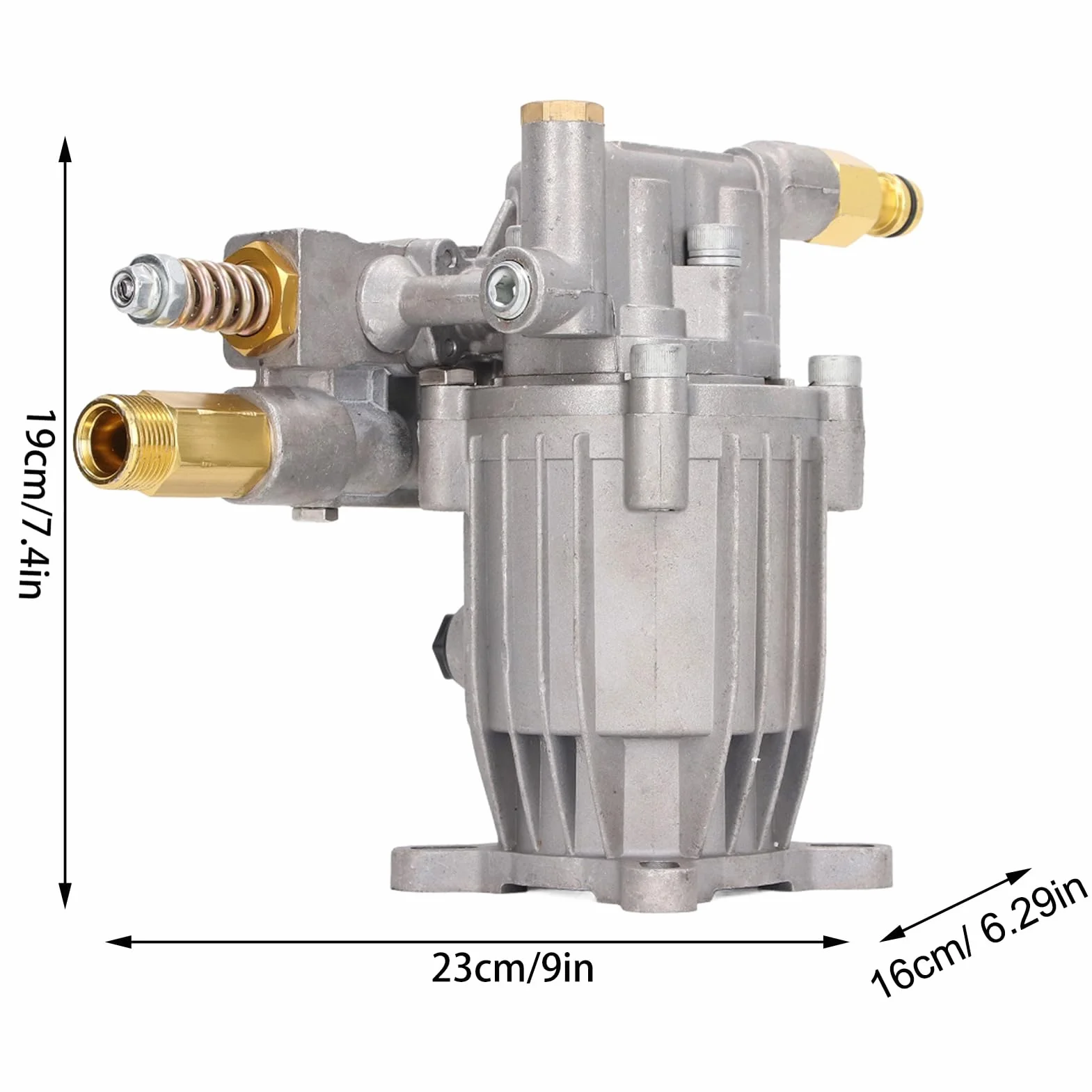 Wakects Pompa myjki wysokociśnieniowej 2610-3000 PSI 2,2-2,4 GPM do wału poziomego 3/4", podwójny aluminiowy system uszczelniający do DXPW3025
